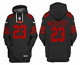 Men's San Francisco 49ers #23 Christian McCaffrey Black Alternate Pullover Hoodie,baseball caps,new era cap wholesale,wholesale hats